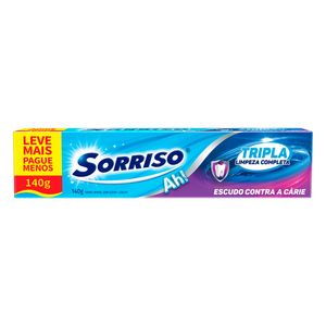 Creme Dental Sorriso Tripla Limpeza Completa Caixa 140g