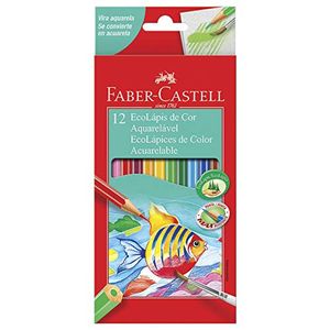 Lápis De Cor Ecolápis Aquarelável Faber Castell 12 Cores