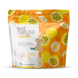 Biscoito Organnact Be Nature Para Cães Sabor Maracujá, Camomila E Mel 150G