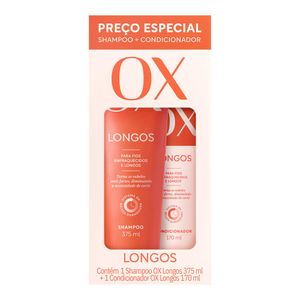 Kit OX Cosméticos Longos Shampoo 375ml + Condicionador 170ml