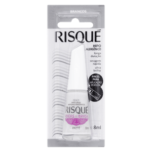 Esmalte Natural Paetê Rendas do Brasil Risqué Brancos