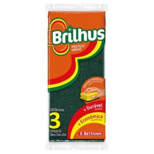 Esponja Multiuso Protege Unhas Brilhus Pacote com 3 Unidades