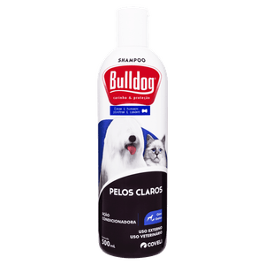 Shampoo para Cães e Gatos Pelos Claros Bulldog Frasco 500ml