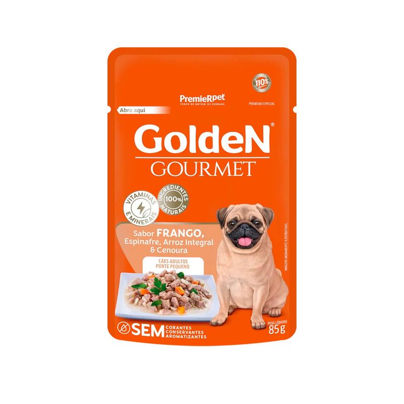 racao-golden-gourmet-peq-porte-fran-85g