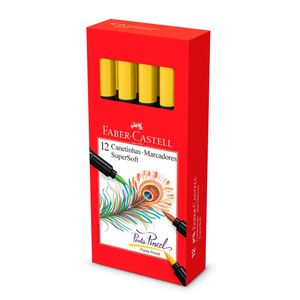 Pincel Hidrocor Supersoft Amarelo Faber Castell