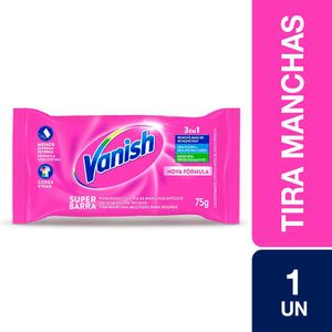 Tira Manchas Vanish Super Barra para roupas coloridas 75g