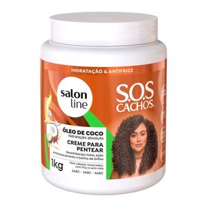 Creme de Pentear Salon Line S.O.S Cachos Óleo de Coco 1kg