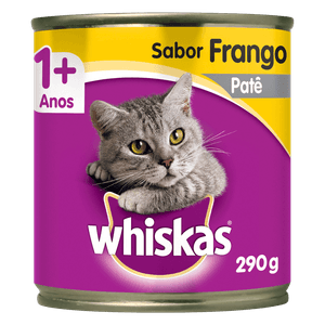 Patê para Gatos Adultos 1+ Frango Whiskas Lata