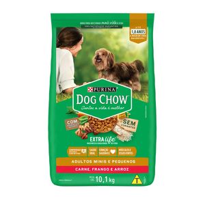 Ração para Cães Adultos de Raças Pequenas Carne, Frango e Arroz Dog Chow