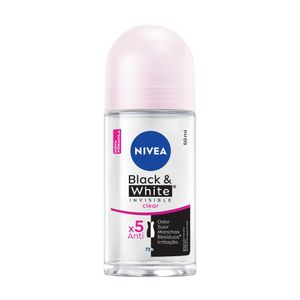 Desodorante Antitranspirante Roll-on Nivea Invisible Black & White Clear 50ml