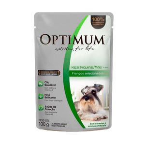 Ração Optimum Para Cães Adultos de Raças Pequenas Sabor Frango 100g