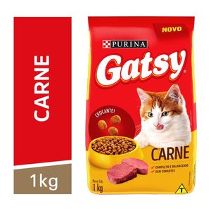 Ração Gatsy Gatos Adultos Carne 1kg