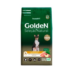 Ração Golden Seleção Natural Cães Adultos Porte Pequeno Frango com Batata Doce