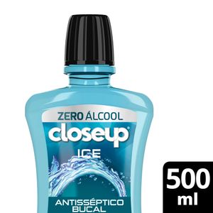 Enxaguante Bucal Antisséptico Zero Álcool Ice Closeup Proteção 360° Fresh Frasco Leve 500ml Pague 350ml