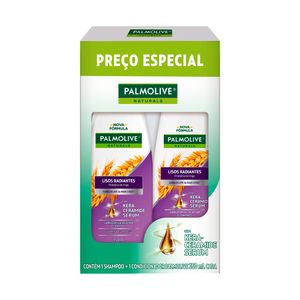 Kit Shampoo + Condicionador Palmolive Naturals Lisos Radiantes 350ml