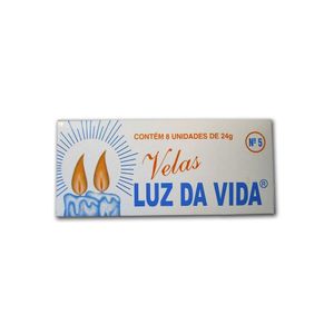 Vela Luz da Vida Branca Nº5 Pacote com 8 Unidades