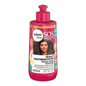 Creme de Pentear Salon Line S.O.S Cachos 10 em 1 Multibenefícios 300ml