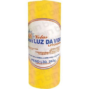 Vela Litúrgica Luz da Vida Amarela 57mm 334g