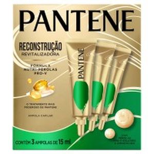 Ampola de Tratamento Capilar Pantene Reconstrução Revitalizadora Caixa 3 Unidades 15ml Cada