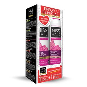 Kit Shampoo+Condicionador Cachos Definidos Miss Hair