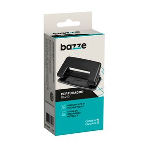 Perfurador Bazze B6210 - 2 Furos - Metálico - Preto Unidade