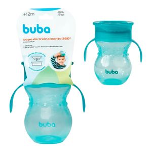 Copo de Treinamento 360º Antivazamento com Alça Verde Buba 250ml