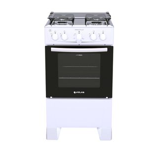 Fogão 4 Bocas Mônaco Plus Mesa de Inox Branco Bivolt