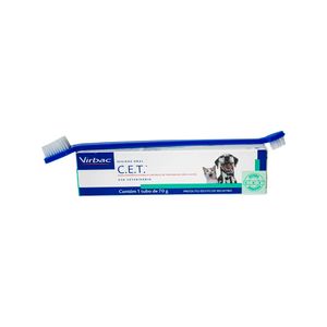 Kit de Saúde Oral Virbac Pasta e Escova para Cães e Gatos