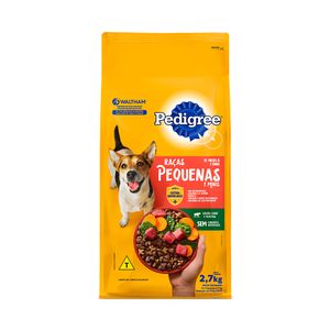 Alimento Para Cães Adultos Pedigree 12 Meses a 7 Anos Raças Minis e Pequenas Carne e Vegetais 2,7kg