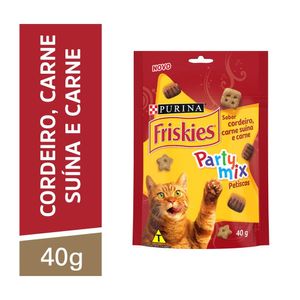 Petisco FRISKIES Gatos Adultos Mix Carne, Cordeiro e Carne Suína 40g