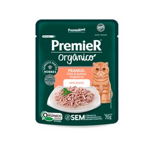 Ração Úmida Premier Orgânico para Gatos Adultos Frango 70g