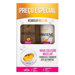 Kit Shampoo 400ml + Condicionador 175ml Pantene Micelar Purifica & Hidrata