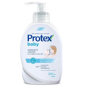 Sabonete Líquido Infantil Para bebês Protex Baby Delicate Care 200ml