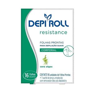 Folhas para Depilação Facial Depi Roll Resistance Pacote com 16 Unidades