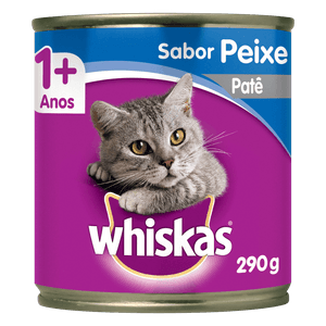 Patê para Gatos Adultos 1+ Peixe Whiskas Lata