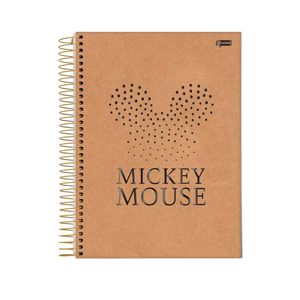 Caderno Universitário Jandaia Kraft Mickey Mouse Capa Dura 1 Matéria 80 Folhas Capa Sortida