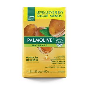 Sabonete em Barra Palmolive Naturals Nutrição Luminosa Óleo de Argan e Oil-Complex 8X85g