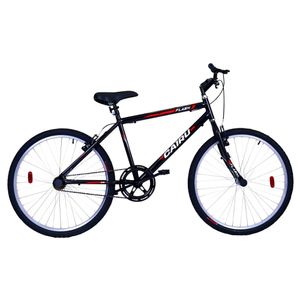 Bicicleta Cairu Flash Aro 26 MTB Preto/Vermelho