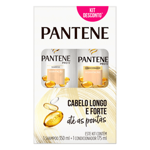 Kit Shampoo 350ml + Condicionador 175ml Pantene Hidratação