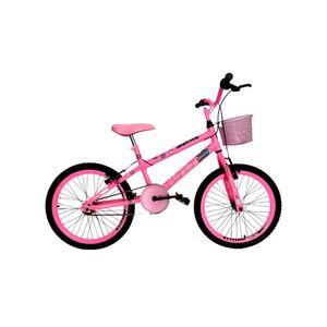 Bicicleta Infantil Colli Jully Aro 20 Aço Carbono Menina Rosa Neon