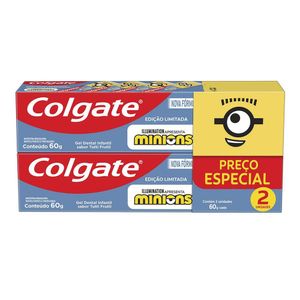 Creme Dental Infantil Colgate Minions 2 unidades de 60g