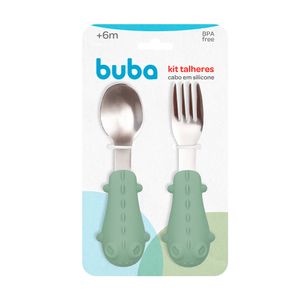 Kit Talher Buba Dino Verde 2X1