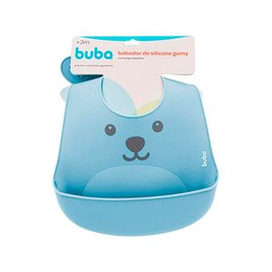 Babador Silicone Pega Migalhas Gumy Azul Buba