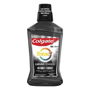 Enxaguante Bucal Multibenefício Colgate Total 12 Carvão Ativado 500ml