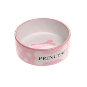 Comedouro para Cães Pet Porcelana Princesa Rosa P 400ml