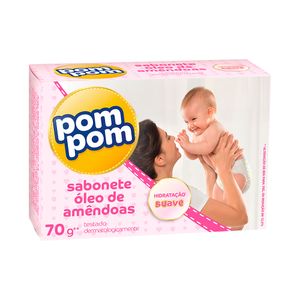 Sabonete Infantil em Barra Óleo de Amêndoas Pom Pom Caixa