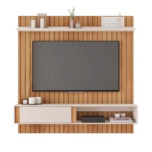 Painel para TV até 65'' Aurora Caemmun Buriti/Off White