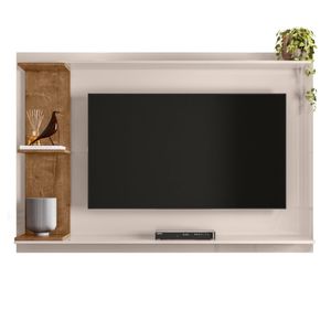 Painel para TV até 55'' Invictus Lukaliam Off White/Madero Canela