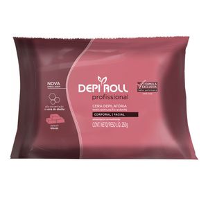 Cera Depilatória para Depilação Quente Corporal e Facial Cera Rosa DepiRoll 250g