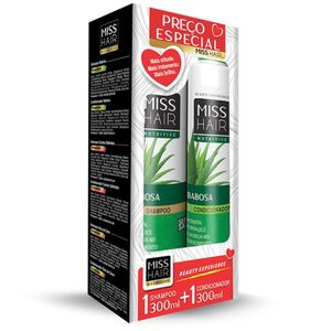 Kit Shampoo+Condicionador Babosa Miss Hair 600ml